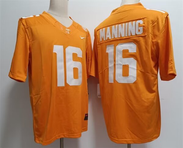 2024 NCAA Men Tennessee #16 Peyton Manning yellow nike jerseys->ncaa teams->NCAA Jersey